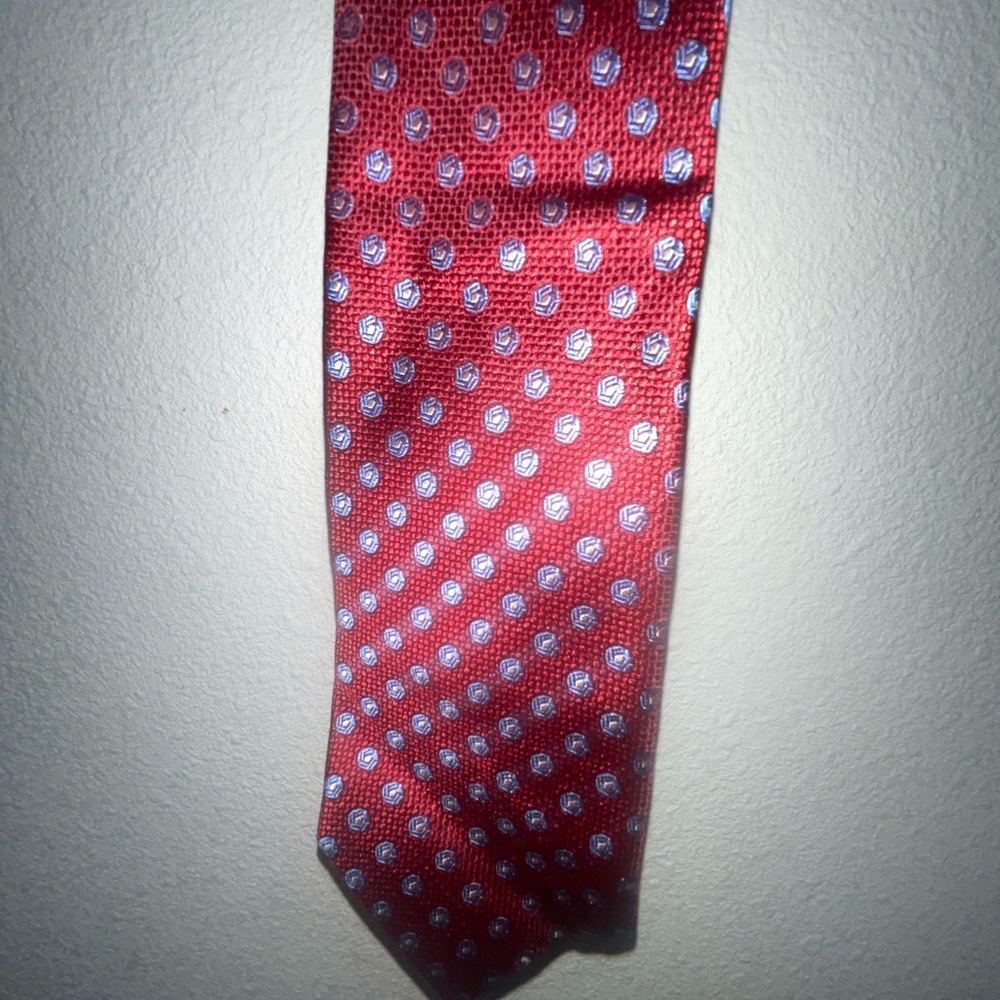 Robert Talbott Red and Blue Polka Dot Tie